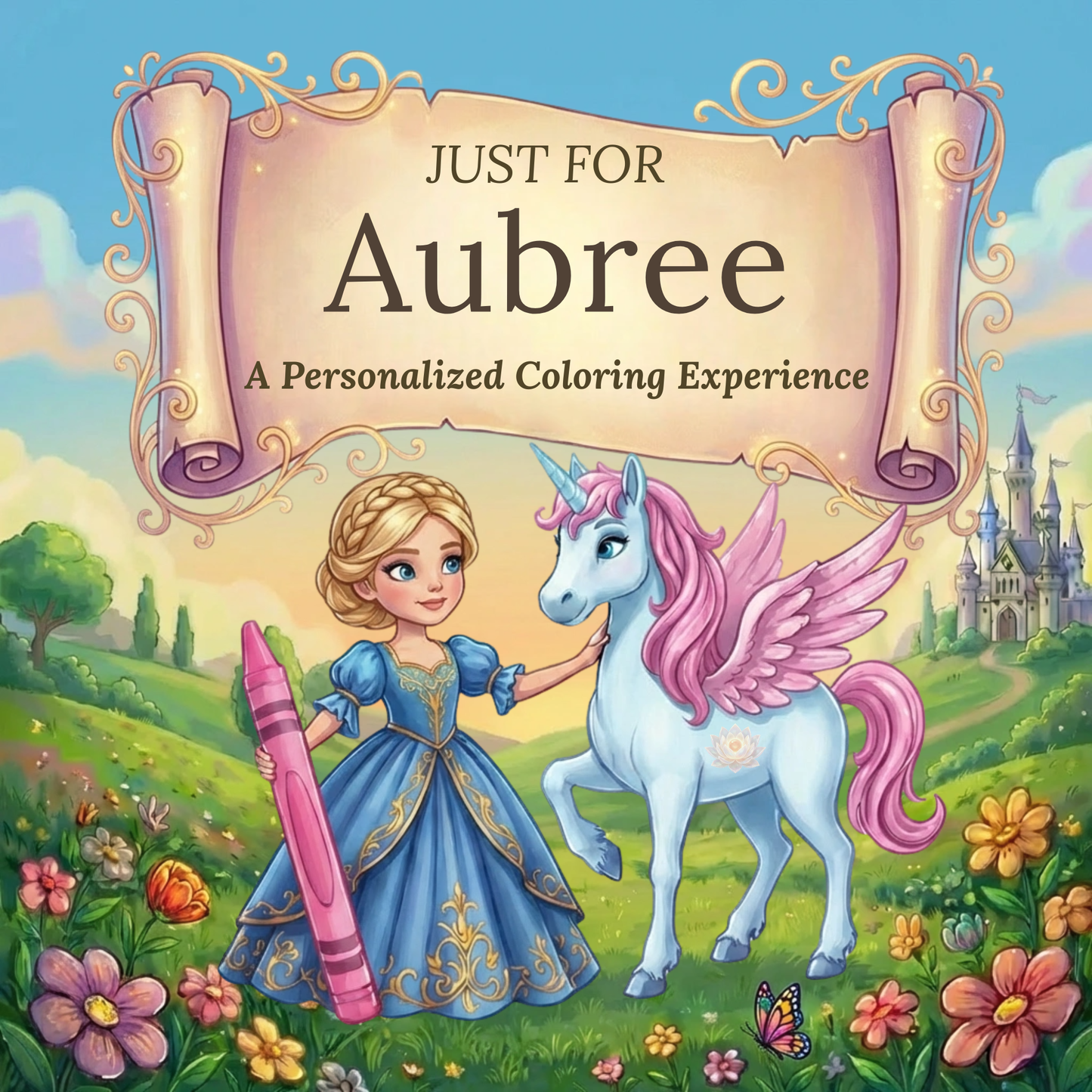 Aubree Personalized Coloring Book | Ages 4-8 | L.K. Bunting