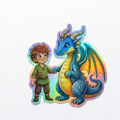 Aaden Dragon Holographic Sticker (2.98