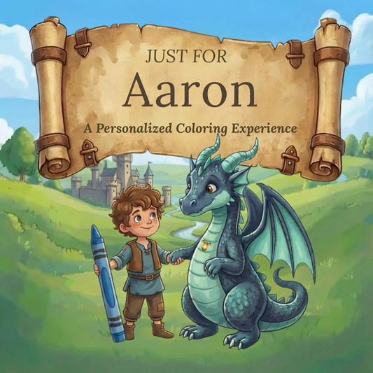 Aaron Personalized Coloring Book | Ages 4-8 | L.K. Bunting