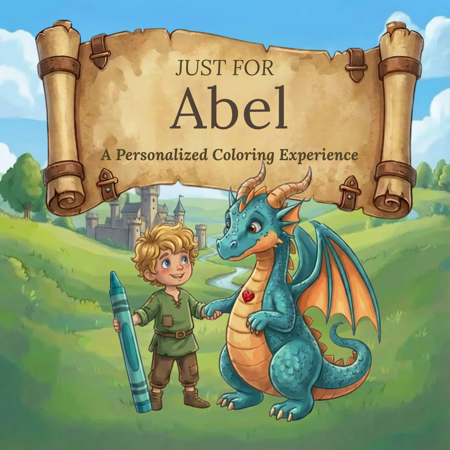 Abel Personalized Coloring Book | Ages 4-8 | L.K. Bunting