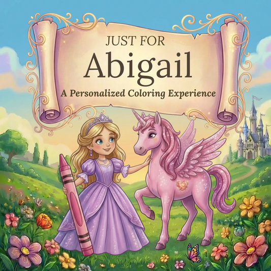 Abigail Personalized Coloring Book | Ages 4-8 | L.K. Bunting