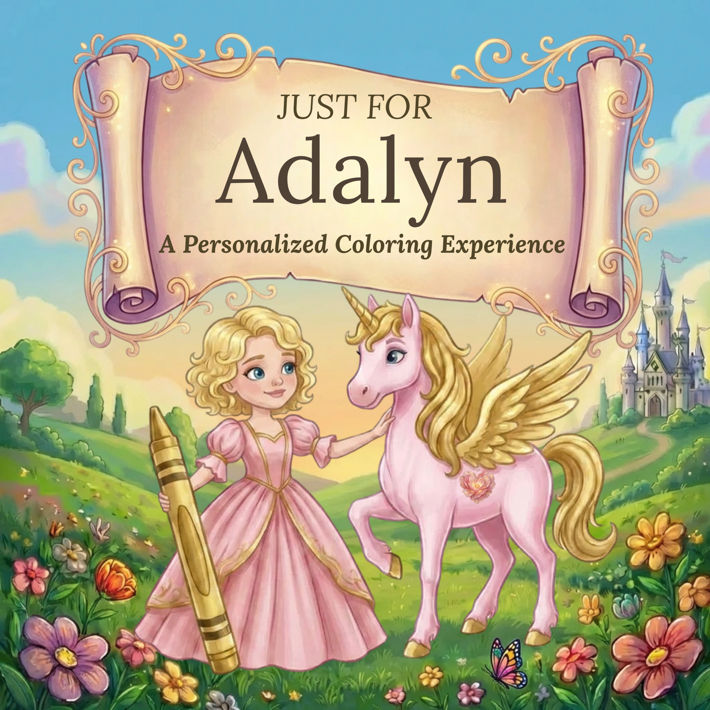 Adalyn Personalized Coloring Book | Ages 4-8 | L.K. Bunting