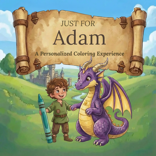 Adam Personalized Coloring Book | Ages 4-8 | L.K. Bunting