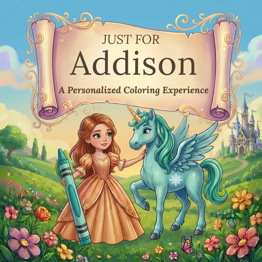 Addison Personalized Coloring Book | Ages 4-8 | L.K. Bunting