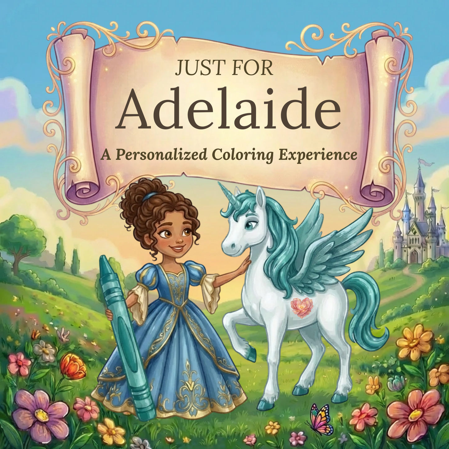 Adelaide Personalized Coloring Book | Ages 4-8 | L.K. Bunting