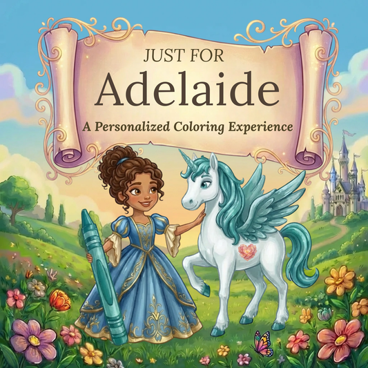 Adelaide Personalized Coloring Book | Ages 4-8 | L.K. Bunting