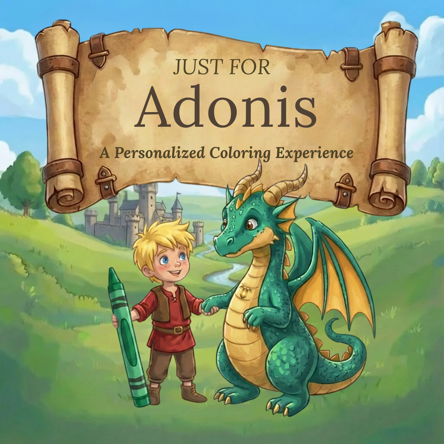 Adonis Personalized Coloring Book | Ages 4-8 | L.K. Bunting