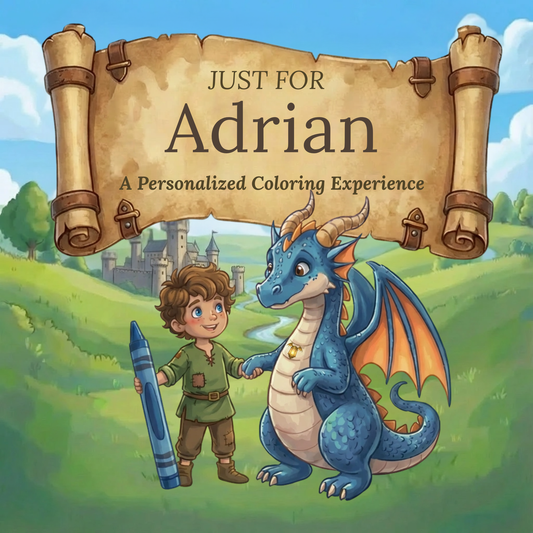 Adrian Personalized Coloring Book | Ages 4-8 | L.K. Bunting