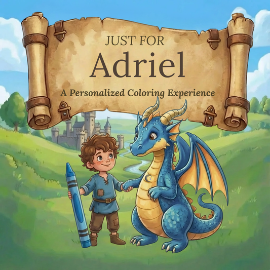 Adriel Personalized Coloring Book | Ages 4-8 | L.K. Bunting