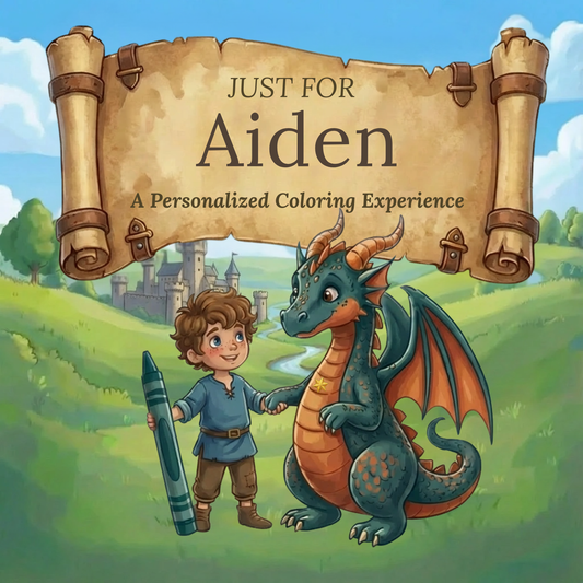 Aiden Personalized Coloring Book | Ages 4-8 | L.K. Bunting