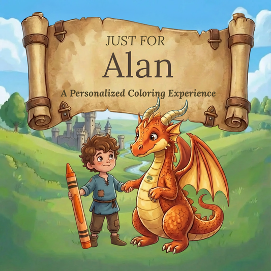 Alan Personalized Coloring Book | Ages 4-8 | L.K. Bunting