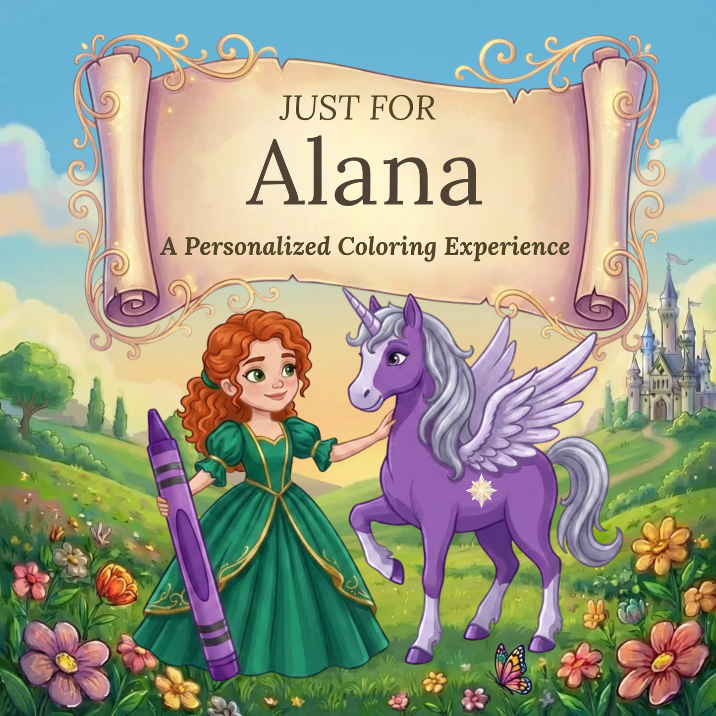 Alana Personalized Coloring Book | Ages 4-8 | L.K. Bunting