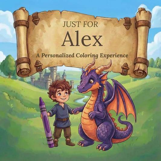 Alex Personalized Coloring Book | Ages 4-8 | L.K. Bunting