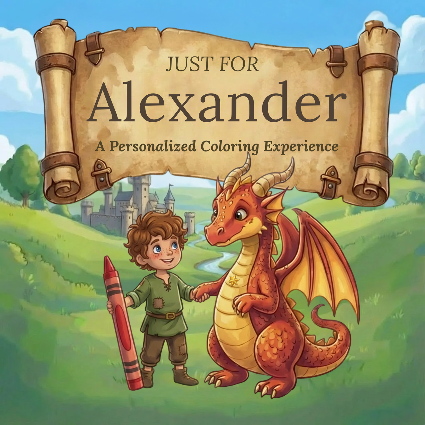Alexander Personalized Coloring Book | Ages 4-8 | L.K. Bunting