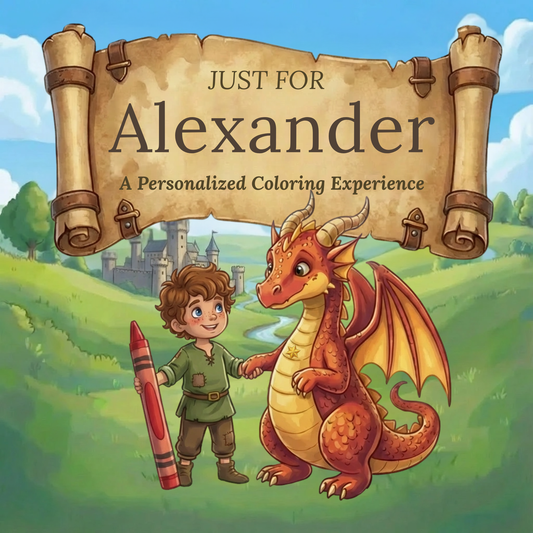 Alexander Personalized Coloring Book | Ages 4-8 | L.K. Bunting