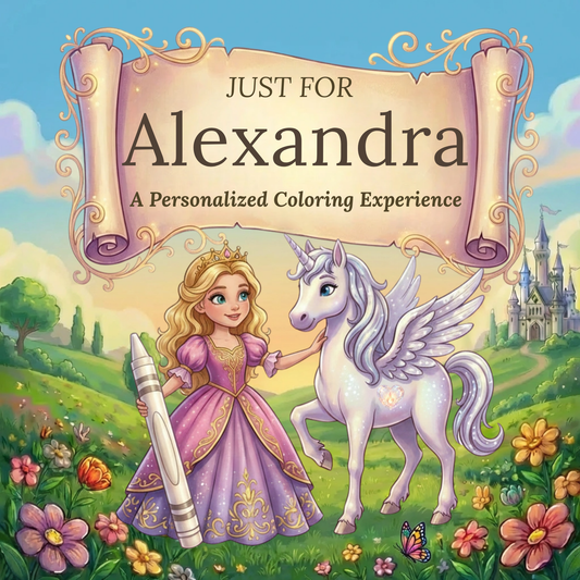 Alexandra Personalized Coloring Book | Ages 4-8 | L.K. Bunting