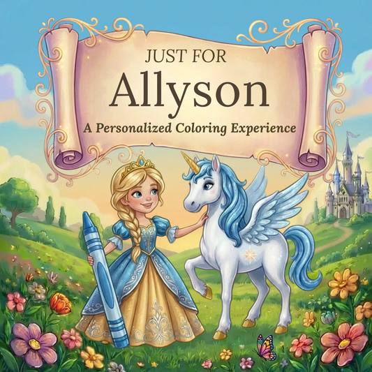 Allyson Personalized Coloring Book | Ages 4-8 | L.K. Bunting