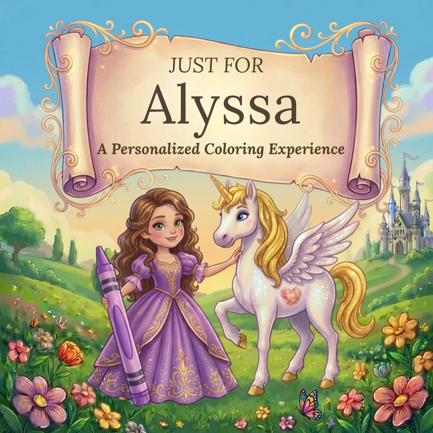Alyssa Personalized Coloring Book | Ages 4-8 | L.K. Bunting