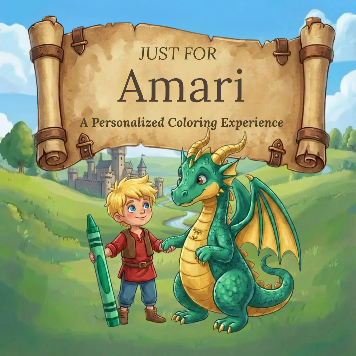 Amari Personalized Coloring Book | Ages 4-8 | L.K. Bunting
