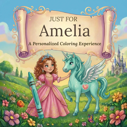 Amelia Personalized Coloring Book | Ages 4-8 | L.K. Bunting