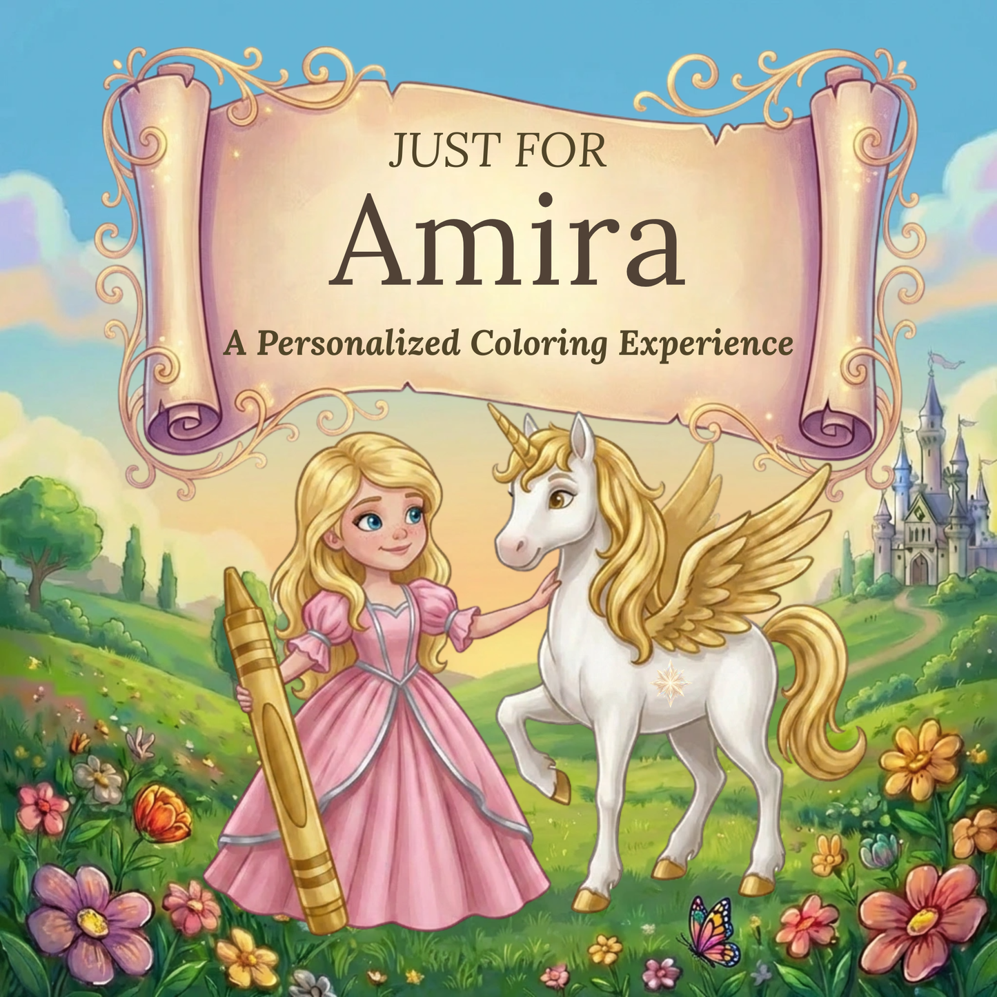 Amira Personalized Coloring Book | Ages 4-8 | L.K. Bunting