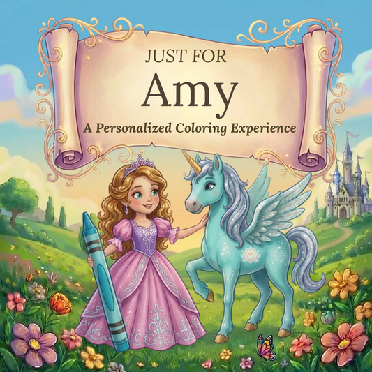 Amy Personalized Coloring Book | Ages 4-8 | L.K. Bunting