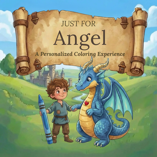 Angel Personalized Coloring Book | Ages 4-8 | L.K. Bunting