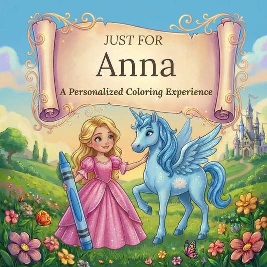Anna Personalized Coloring Book | Ages 4-8 | L.K. Bunting