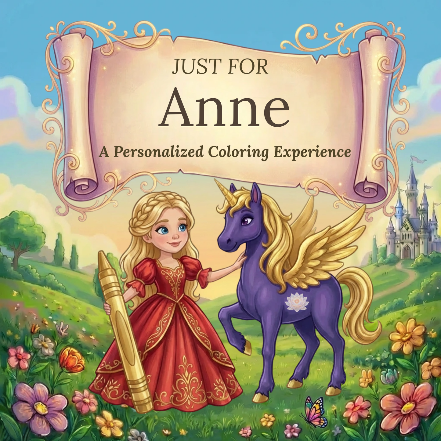 Anne Personalized Coloring Book | Ages 4-8 | L.K. Bunting