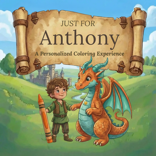Anthony Personalized Coloring Book | Ages 4-8 | L.K. Bunting