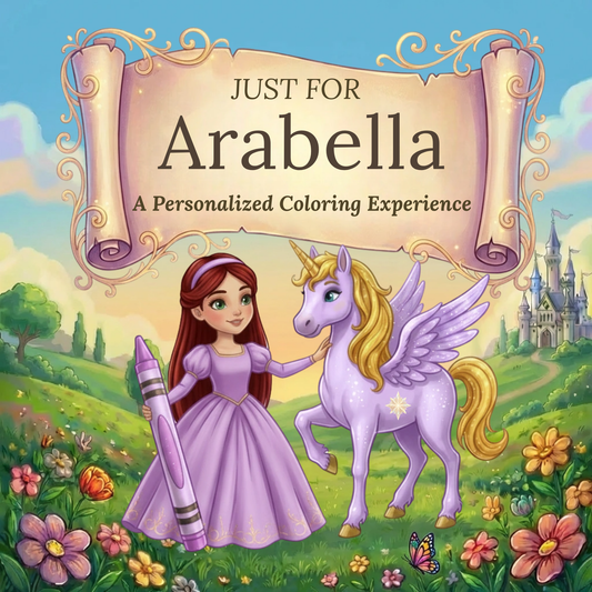 Arabella Personalized Coloring Book | Ages 4-8 | L.K. Bunting