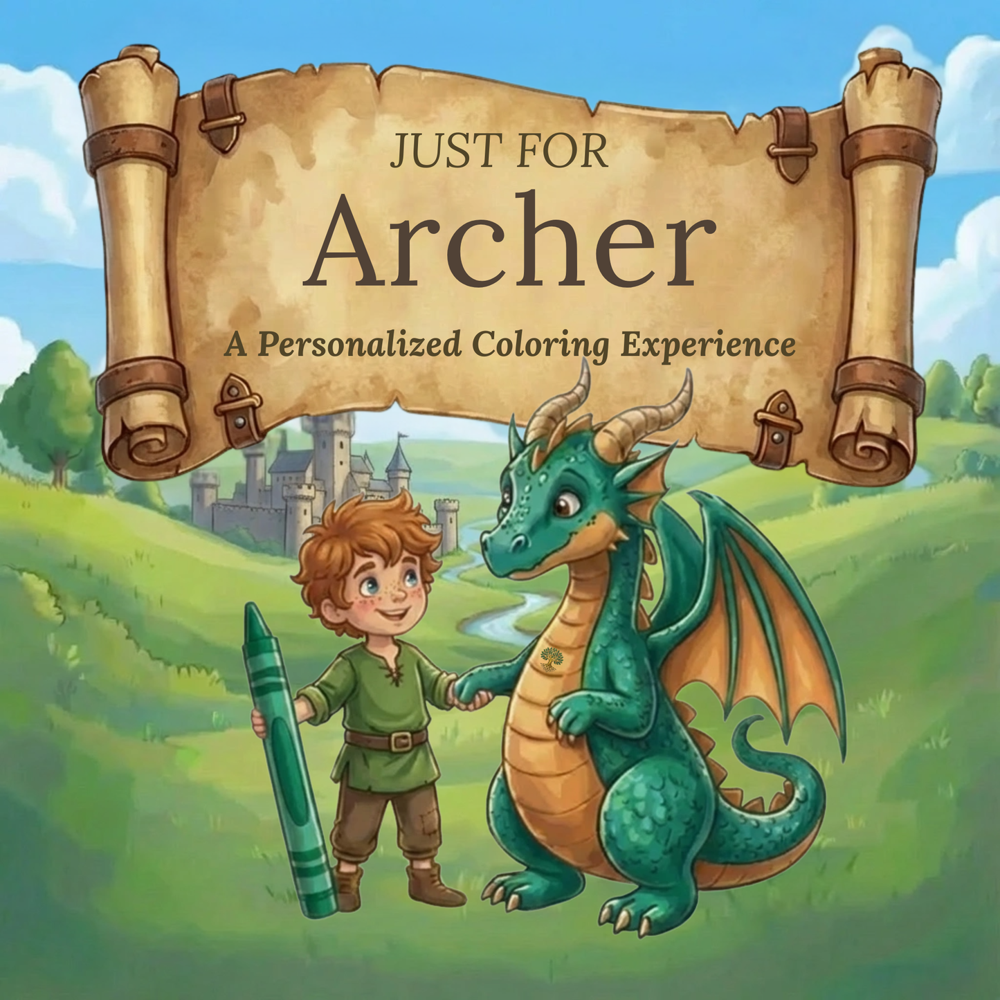 Archer Personalized Coloring Book | Ages 4-8 | L.K. Bunting