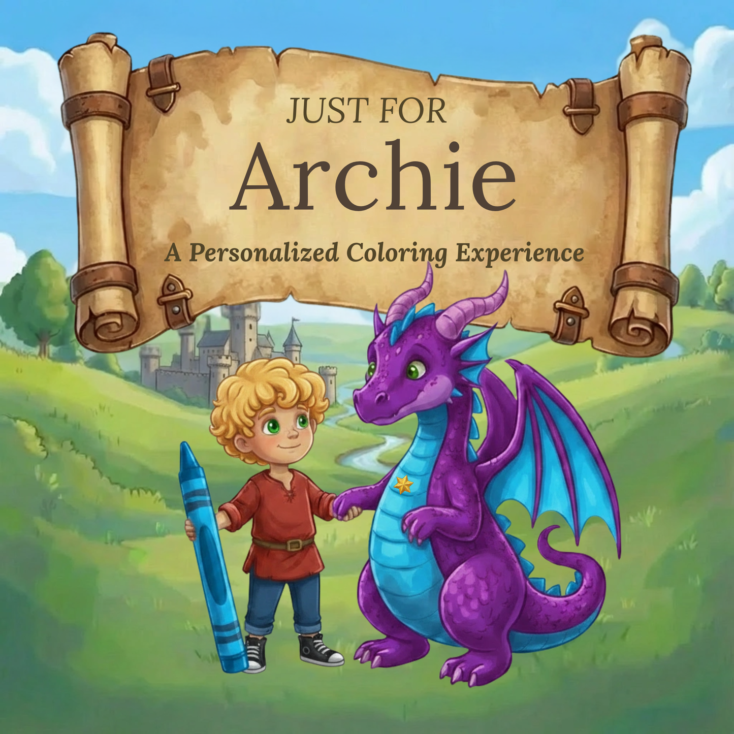Archie Personalized Coloring Book | Ages 4-8 | L.K. Bunting