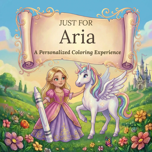 Aria Personalized Coloring Book | Ages 4-8 | L.K. Bunting