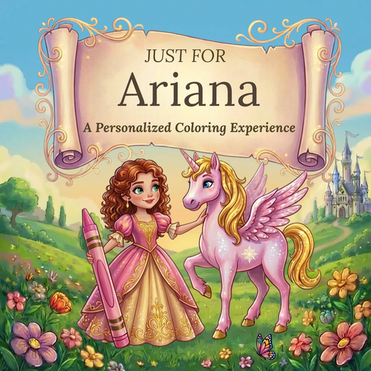 Ariana Personalized Coloring Book | Ages 4-8 | L.K. Bunting