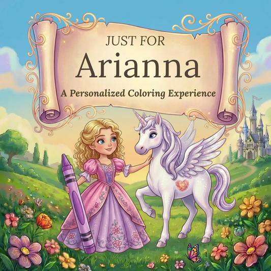 Arianna Personalized Coloring Book | Ages 4-8 | L.K. Bunting