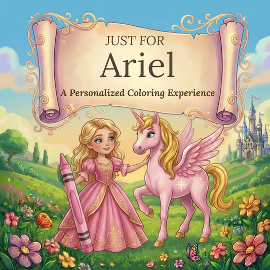 Ariel Personalized Coloring Book | Ages 4-8 | L.K. Bunting