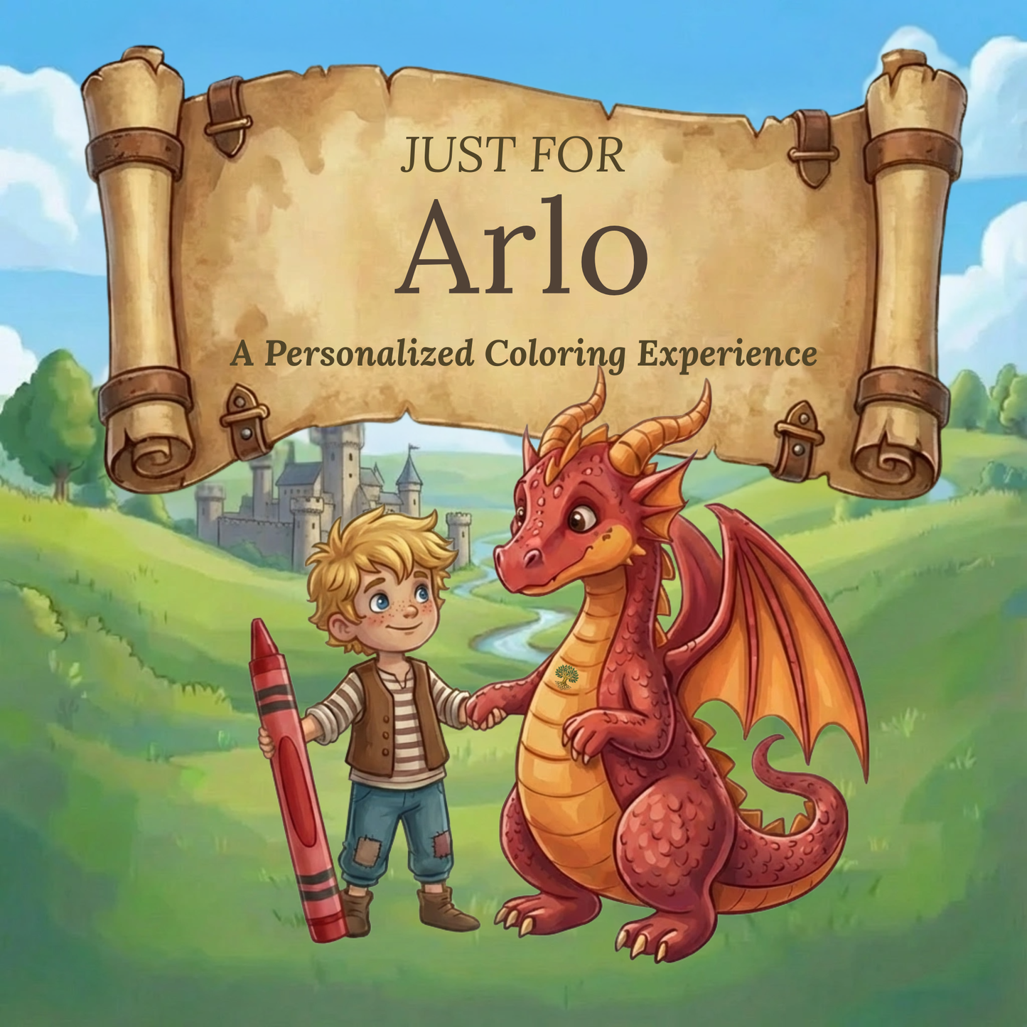 Arlo Personalized Coloring Book | Ages 4-8 | L.K. Bunting