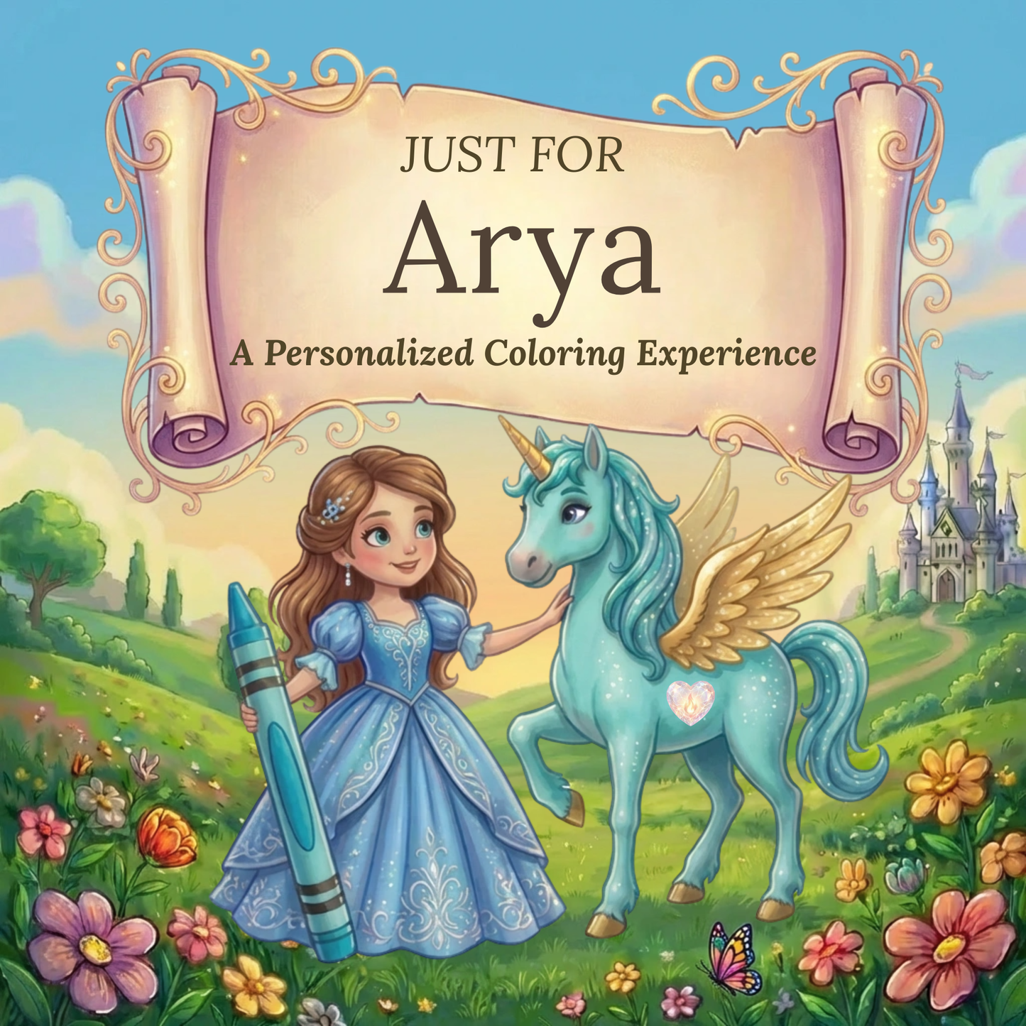 Arya Personalized Coloring Book | Ages 4-8 | L.K. Bunting