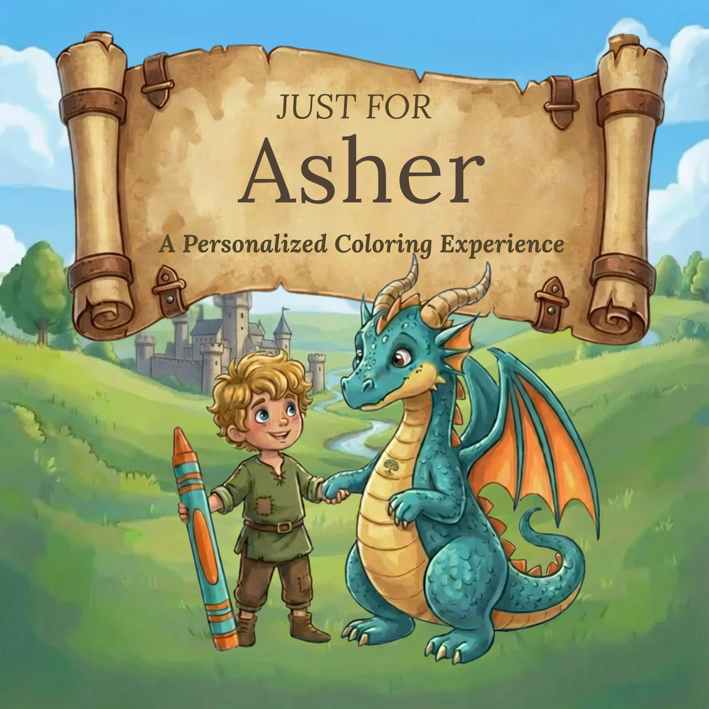 Asher Personalized Coloring Book | Ages 4-8 | L.K. Bunting