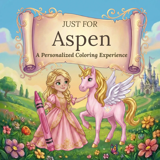 Aspen Personalized Coloring Book | Ages 4-8 | L.K. Bunting