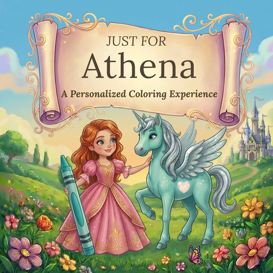 Athena Personalized Coloring Book | Ages 4-8 | L.K. Bunting