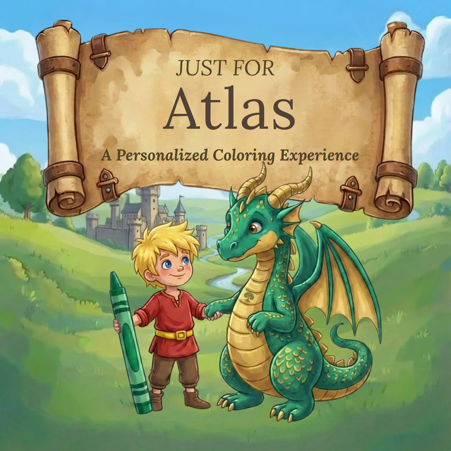 Atlas Personalized Coloring Book | Ages 4-8 | L.K. Bunting
