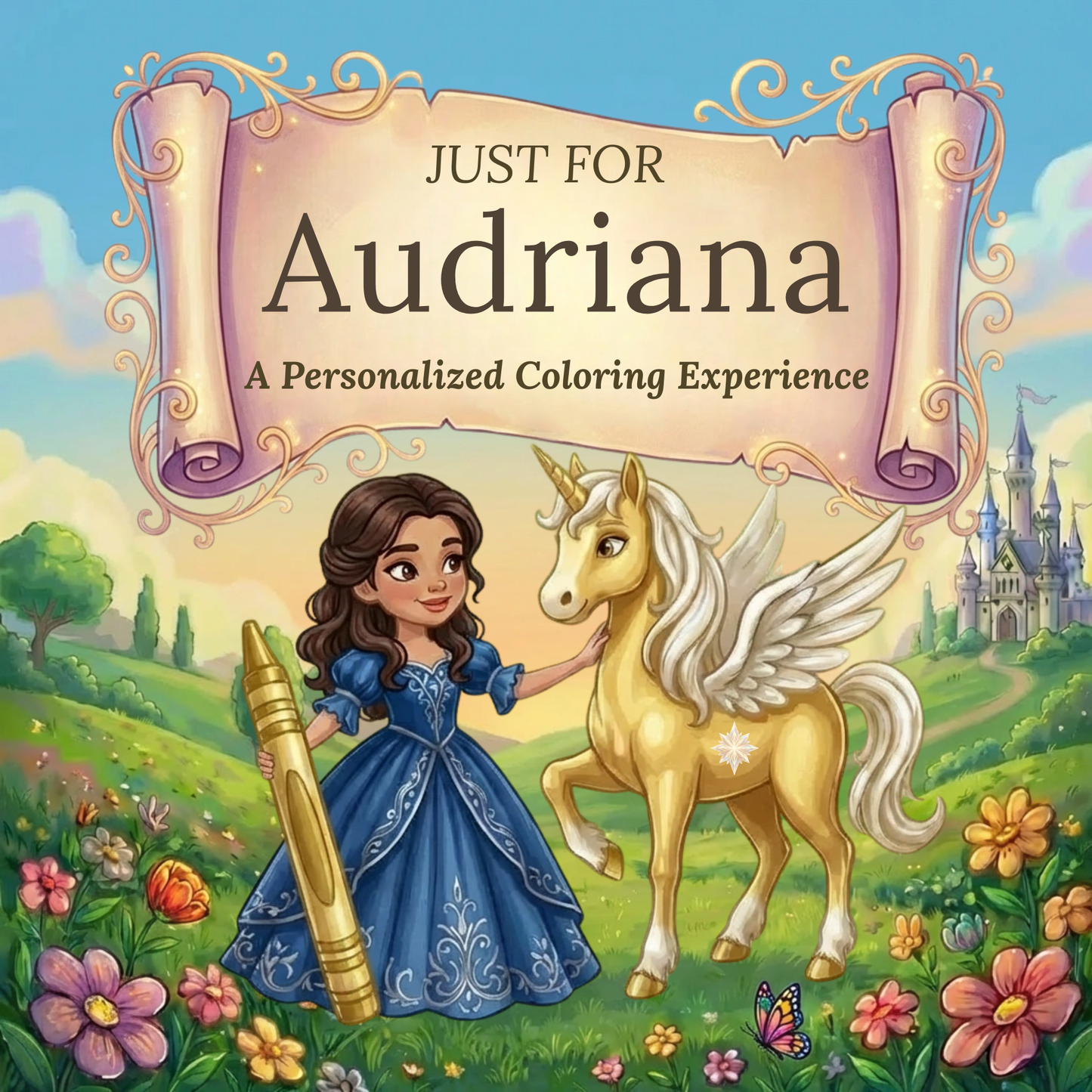 Audriana Personalized Coloring Book | Ages 4-8 | L.K. Bunting