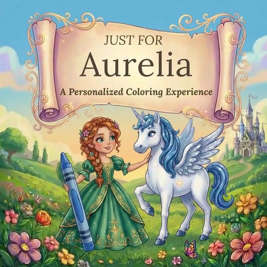 Aurelia Personalized Coloring Book | Ages 4-8 | L.K. Bunting