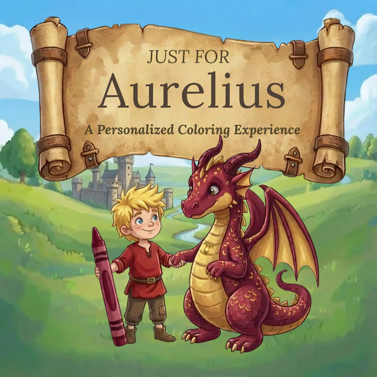 Aurelius Personalized Coloring Book | Ages 4-8 | L.K. Bunting
