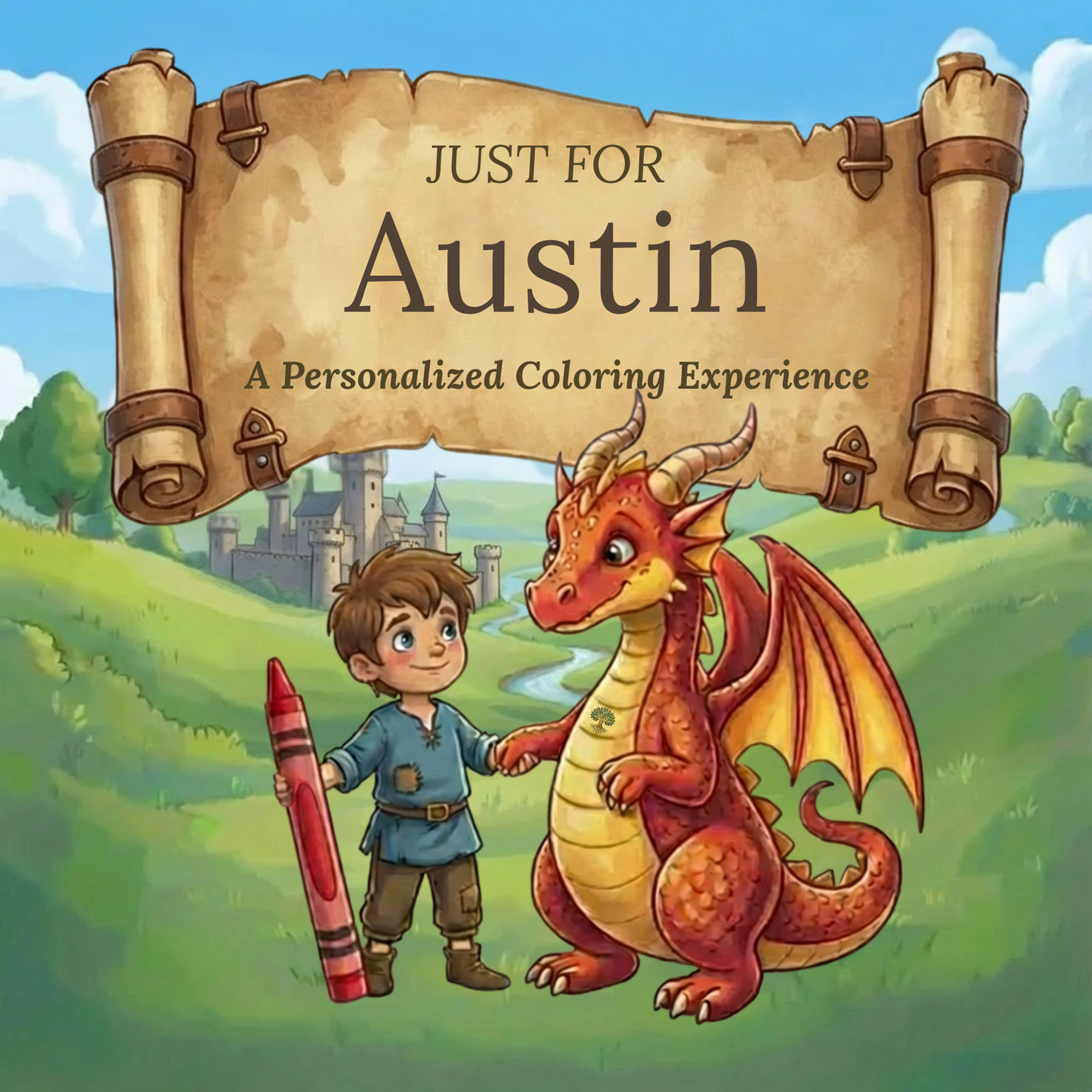 Austin Personalized Coloring Book | Ages 4-8 | L.K. Bunting