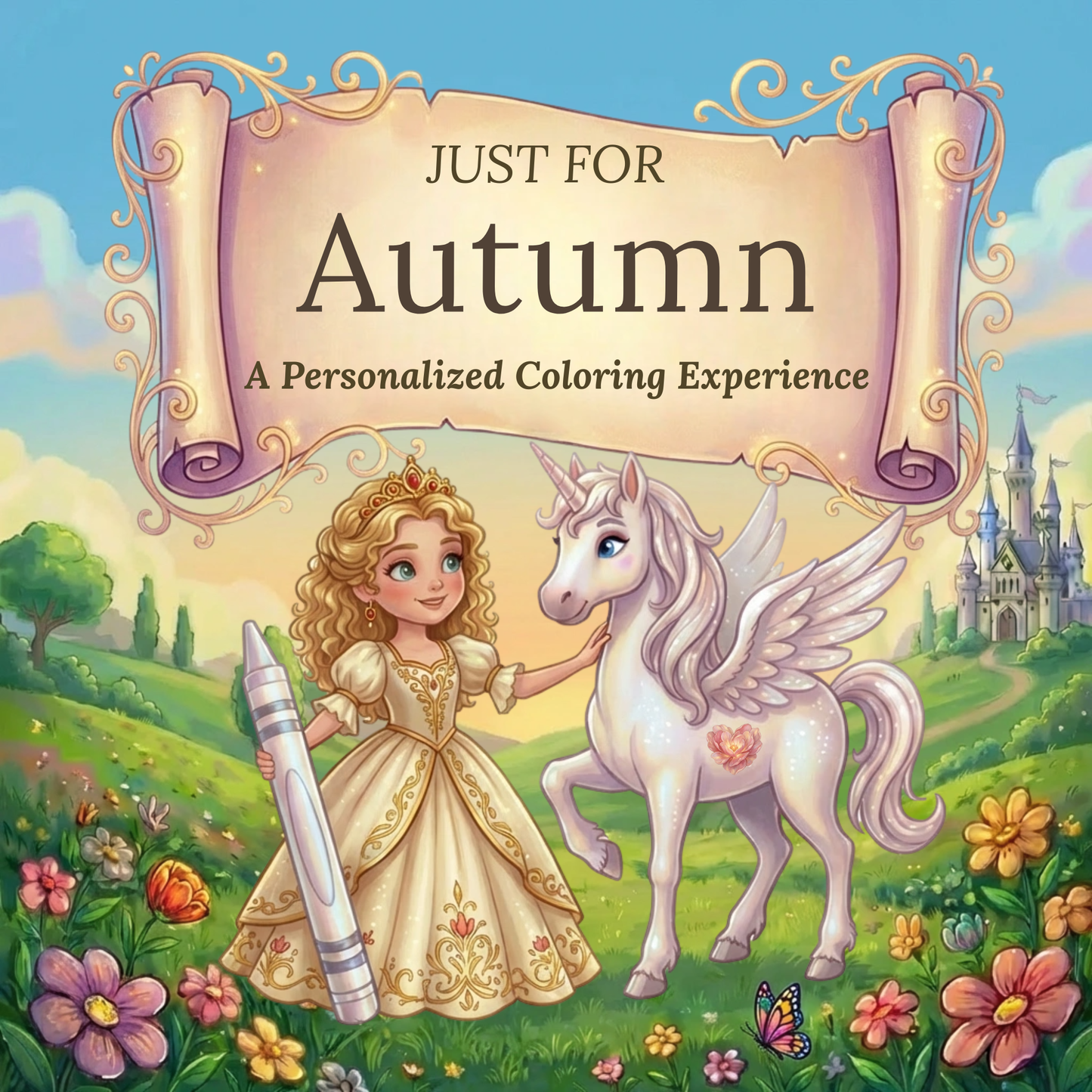 Autumn Personalized Coloring Book | Ages 4-8 | L.K. Bunting