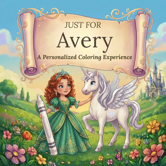 Avery Personalized Coloring Book | Ages 4-8 | L.K. Bunting