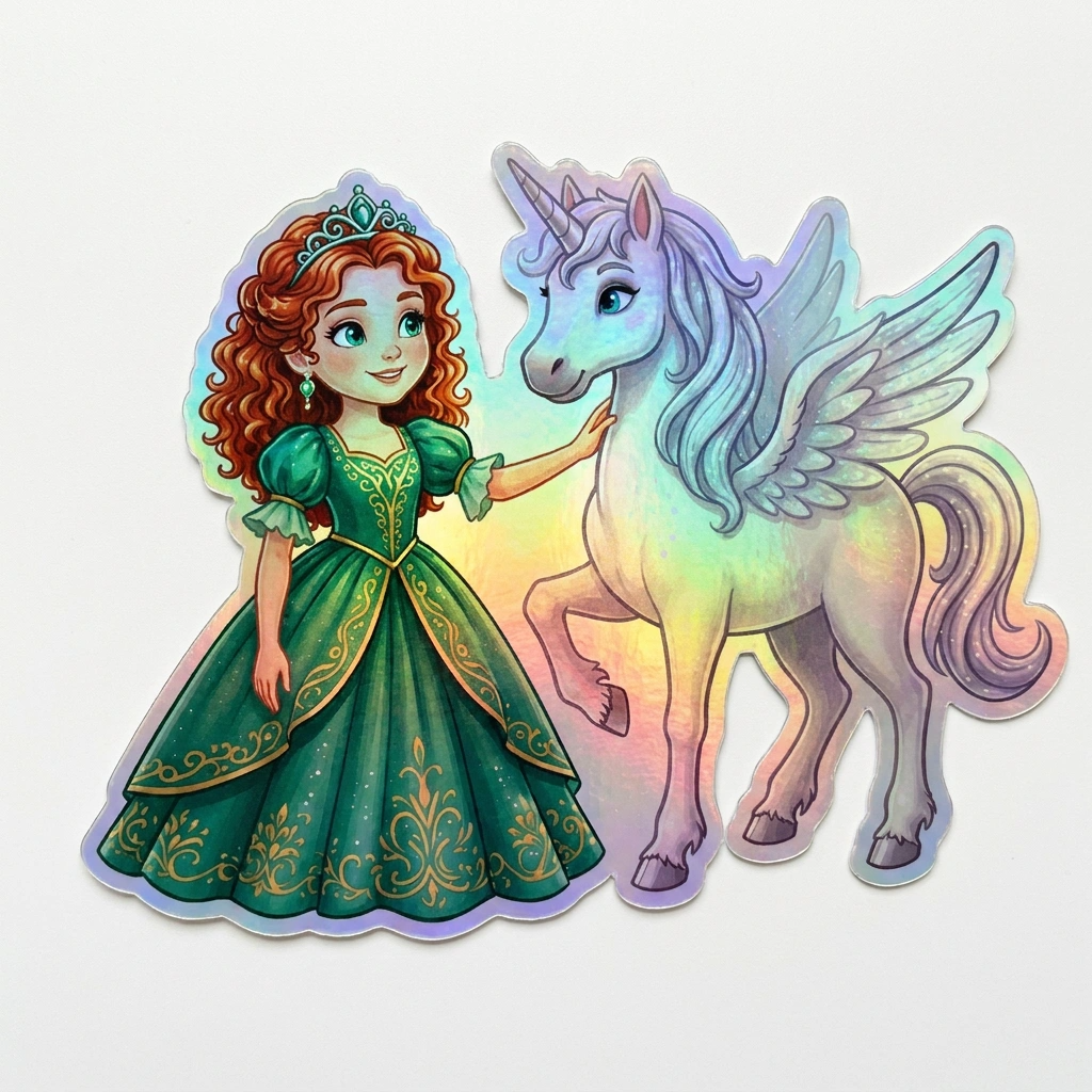 Avery Unicorn Holographic Sticker (3.71” x 3”) for Kids